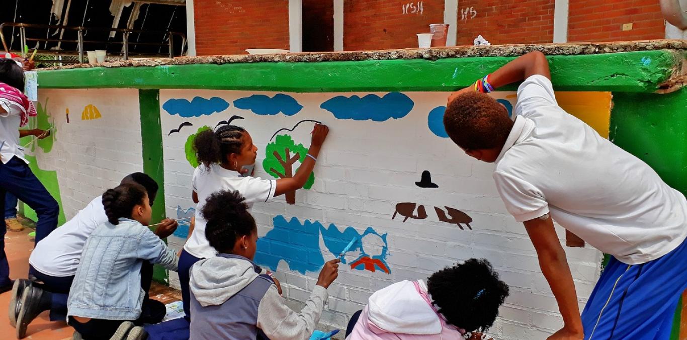 CINCO MURALES INVITAN A CONSERVAR HUMEDALES DE JAMUNDÍ