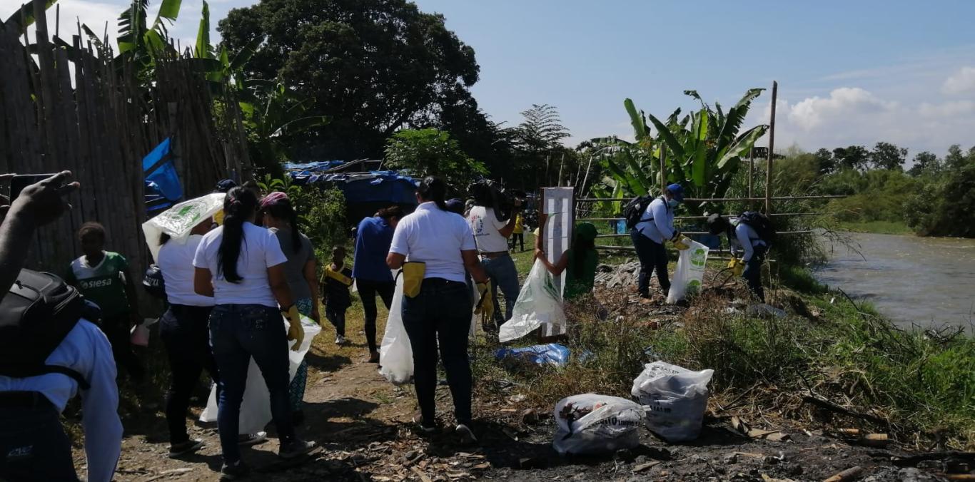 CON ÉXITO, SE REALIZÓ JORNADA DE LIMPIEZA EN EL RÍO AMAIME  