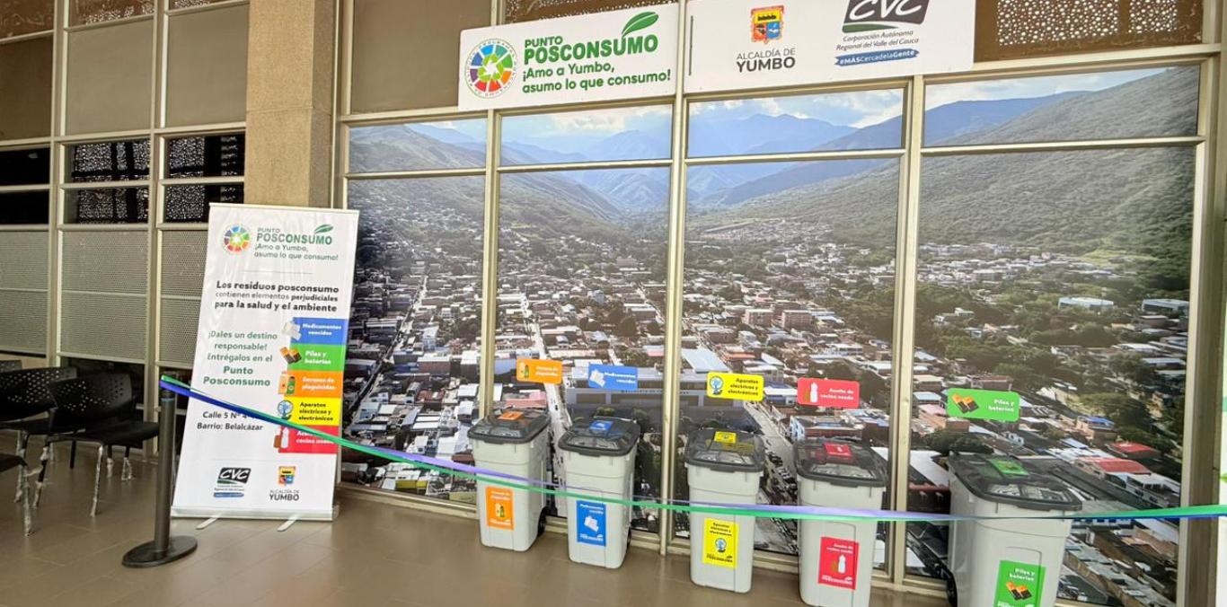 CVC INSTALÓ PUNTO LIMPIO PARA LA DISPOSICIÓN DE RESIDUOS POSCONSUMO EN YUMBO